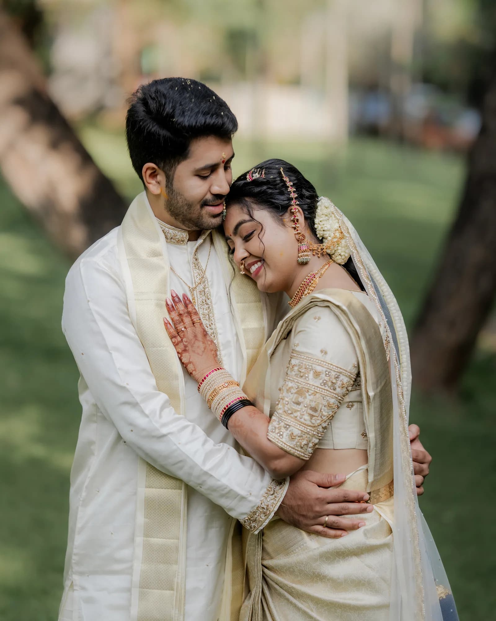 Chandan and Pragna on their wedding day