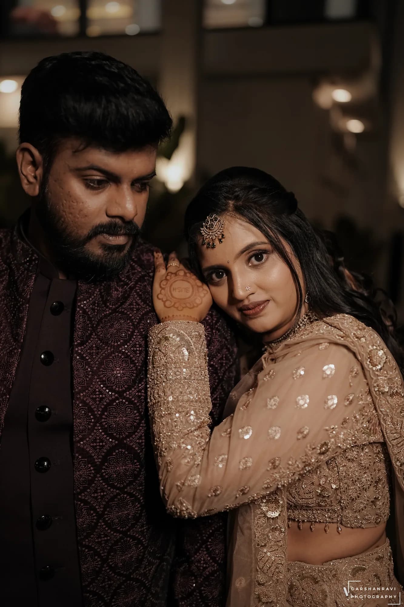 Jagan and Sushmitha on their wedding day