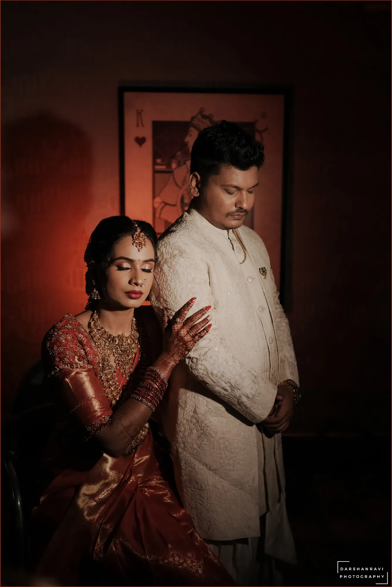 Rakshith and Shrutha on their wedding day